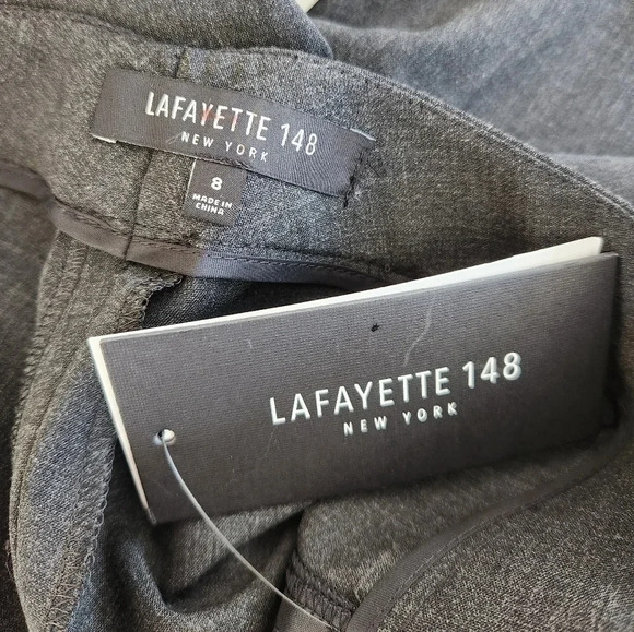 NWT || LAFAYETTE 148 || Irving dk grey, wool slacks, premium - Picture 11 of 11